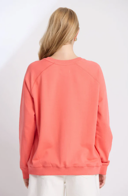 STELLA & GEMMA CLASSIC SWEAT - CORAL - SGSW8269