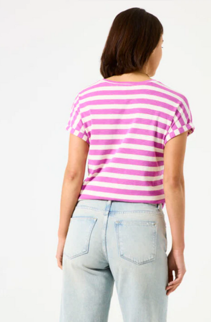 GARCIA STRIPED TEE SHIRT - MEADOW MAUVE - C50210-3748