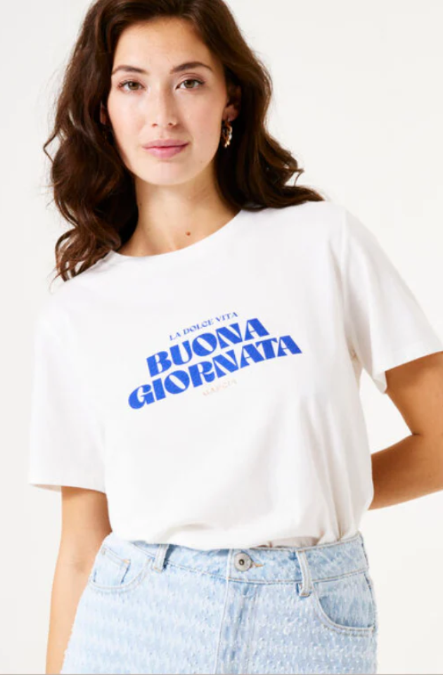 GARCIA TEXT PRINT TEE - OFF WHITE - D50011-53