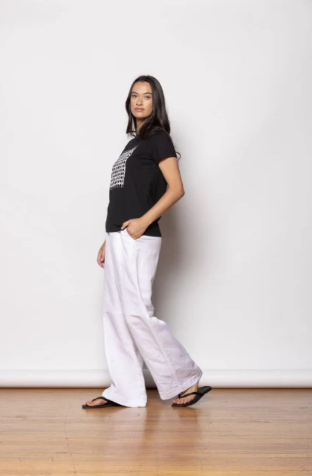 DRESSED NICE DAY T-SHIRT - BLACK/WHITE PRINT - SS25SSEX/2