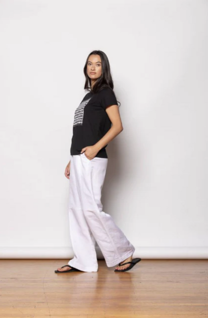 DRESSED NICE DAY T-SHIRT - BLACK/WHITE PRINT - SS25SSEX/2