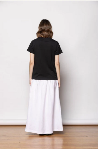 DRESSED BOW T-SHIRT - BLACK/BLACK EMB - SS2517EX/2
