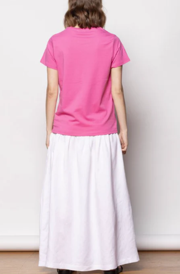 DRESSED BOW T-SHIRT - BUBBLEGUM/BUBBLEGUM EMB - SS2517EX/4