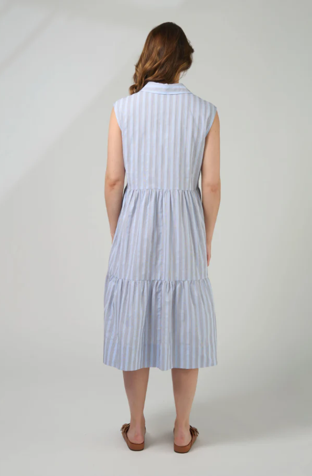 STELLA & GEMMA ELLIE DRESS - SAND STRIPE - SG25SS405