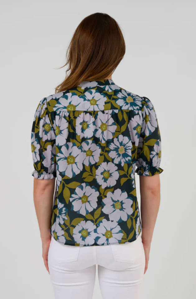 STELLA & GEMMA BEX BLOUSE - NIGHTFALL IN GIVERNY - SG25SS410   COMING SOON / PRE-ORDER