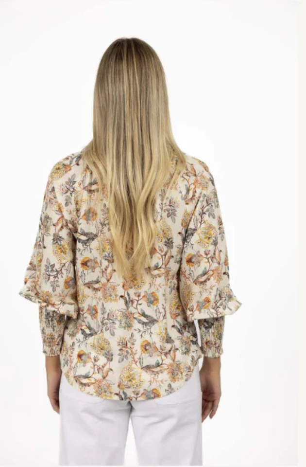 HUMIDITY LIFESTYLE FRANCES BLOUSE - KAFFIR PRINT - HS25231