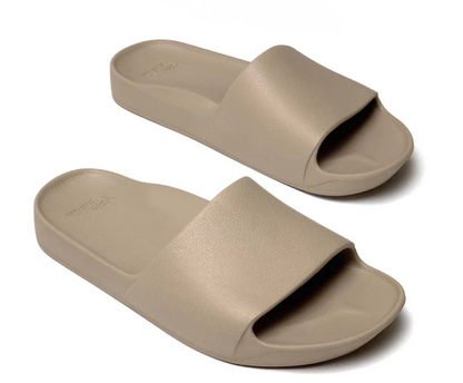 ARCHIES FOOTWEAR SLIDES -  TAUPE