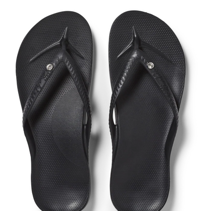 ARCHIES FOOTWEAR JANDALS - BLACK-CRYSTAL