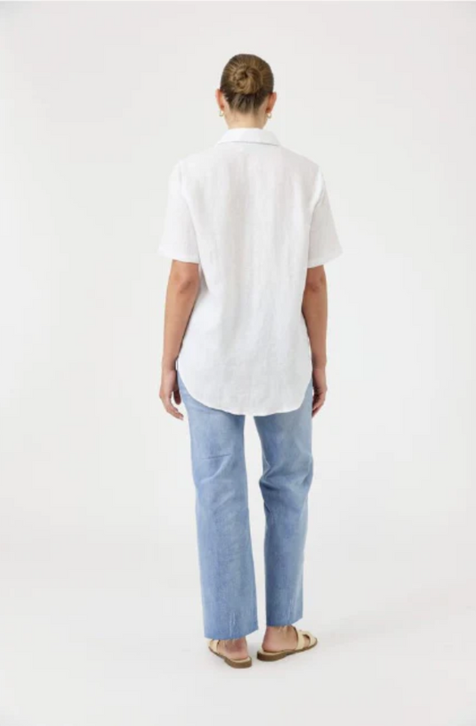 EB & IVE STUDIO SHORT SLEEVE SHIRT - WHITE - 2593201