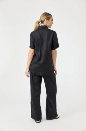 EB & IVE STUDIO SHORT SLEEVE SHIRT - BLACK - 2593221