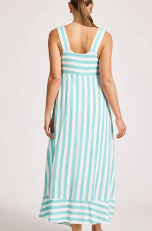 EB & IVE TREVILLE STRIPE TANK MAXI DRESS - AQUA - 2596102