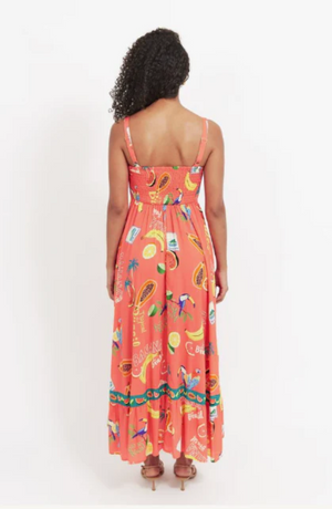 HAVEN CABANA TANK MAXI DRESS - BRASIL CORAL - 7810302