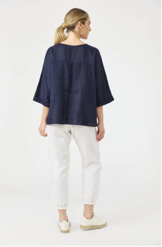 EB & IVE STUDIO RELAXED TOP - NAVY - 2494706