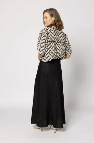 DRAMA THE LABEL DALILA TOP - BLACK ZEBRA - 1279
