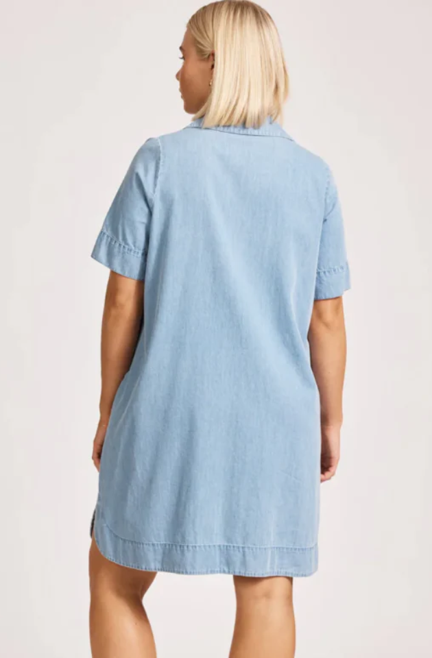 EB & IVE MELENIA DENIM SHIRT DRESS - DENIM - 2599101