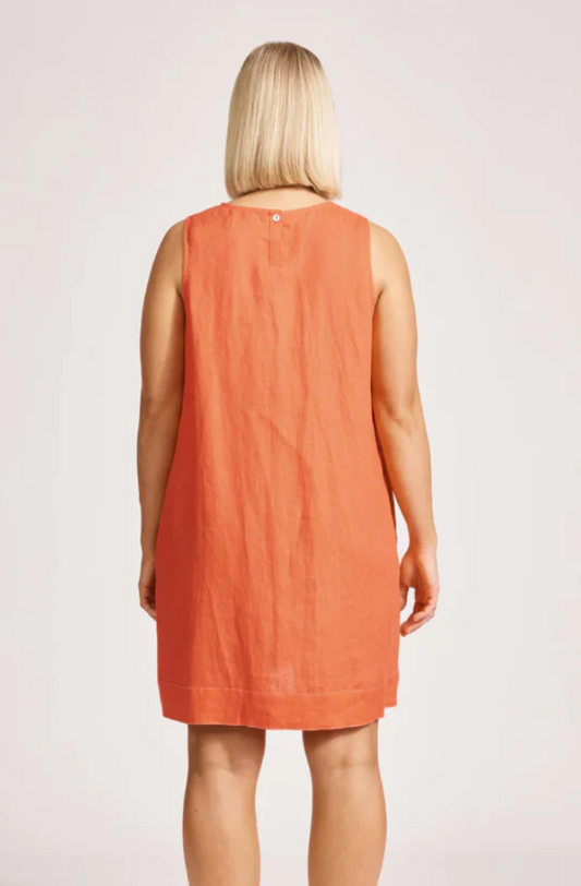 EB & IVE MIRAMAR TANK DRESS - CORAL - 2595712