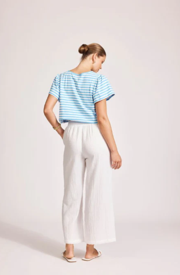 EB & IVE ORSULA CROP PANT - WHITE - 2600502