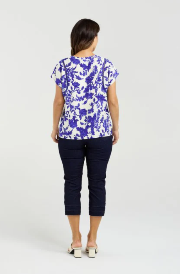 SEDUCE STELLA TOP - COBALT BLOSSOM - S4007-2