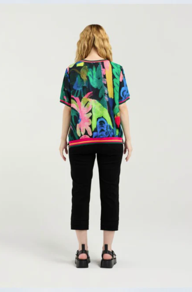 SEDUCE ZOE TOP - MIDNIGHT FERN - S4009-2