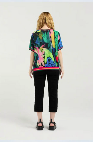 SEDUCE ZOE TOP - MIDNIGHT FERN - S4009-2