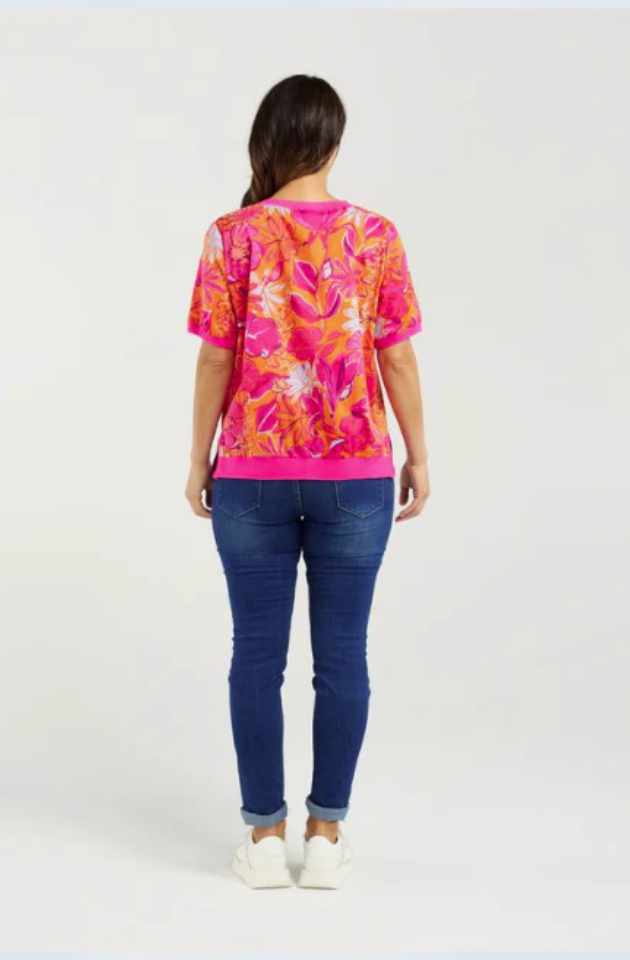 SEDUCE ZOE TOP - SUNSET GARDEN - S4009-4