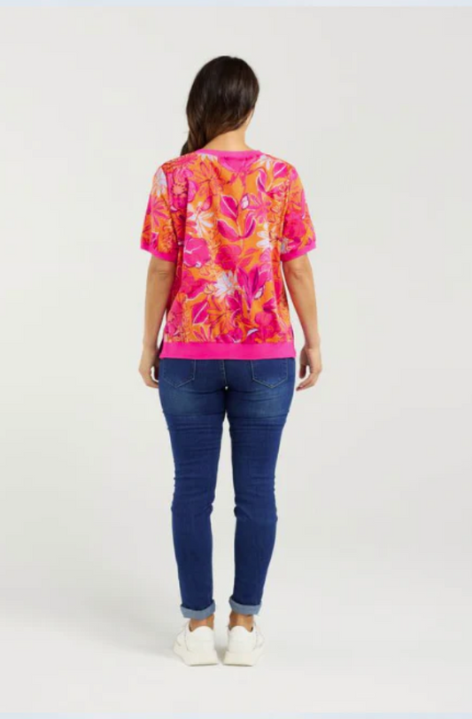 SEDUCE ZOE TOP - SUNSET GARDEN - S4009-4
