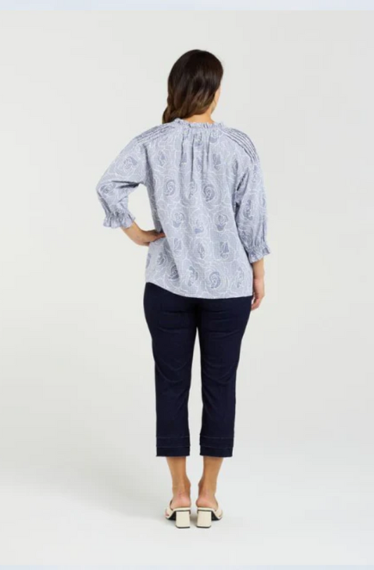 SEDUCE CLAIRE TOP - PETAL PLAID - S4014-1