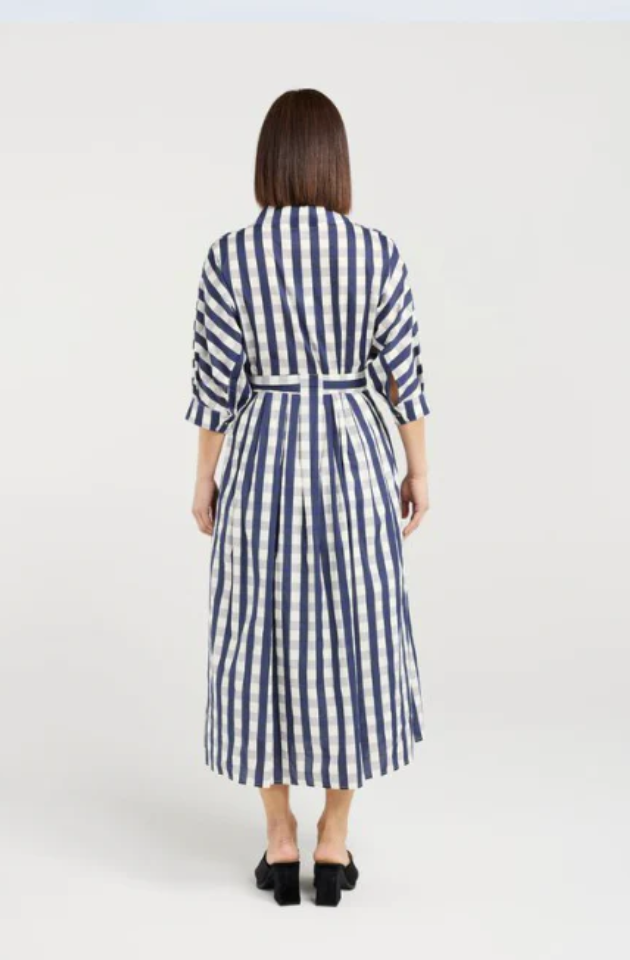 SEDUCE AVA DRESS - INK CHECK - S4043-2