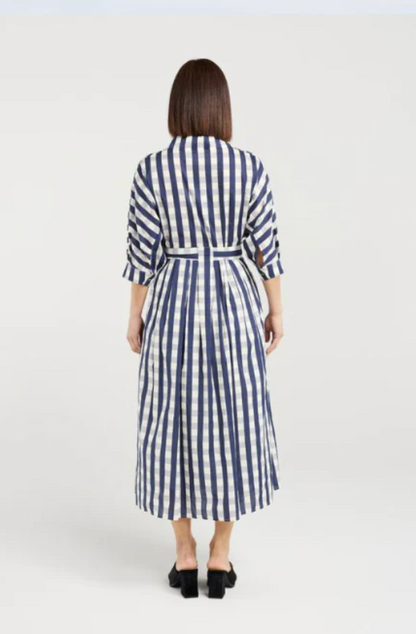 SEDUCE AVA DRESS - INK CHECK - S4043-2