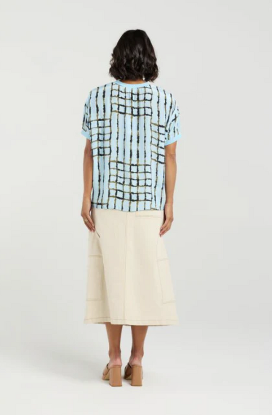 ET ALIA BREA TOP - SKYLINE PLAID - EA9005-1
