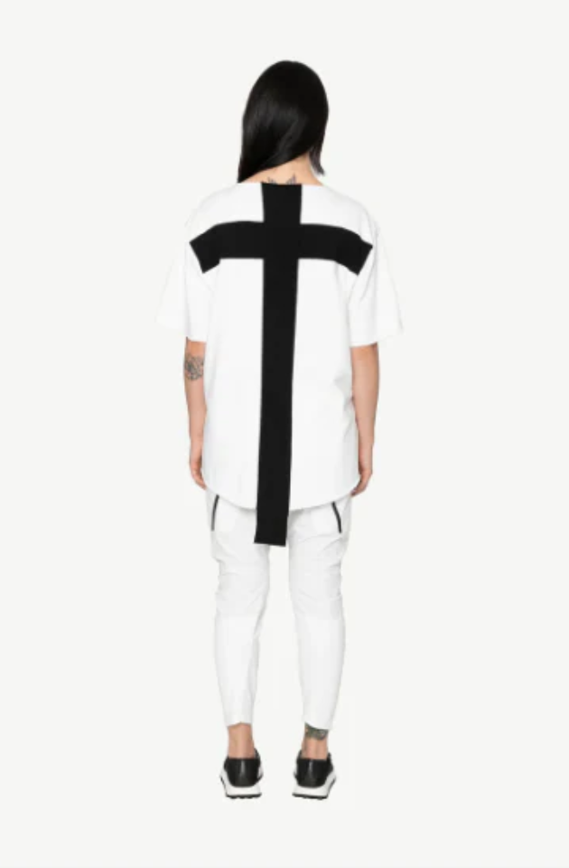 BONE & ARROW ORIS TOP - WHITE + BLACK TRIM - 7016