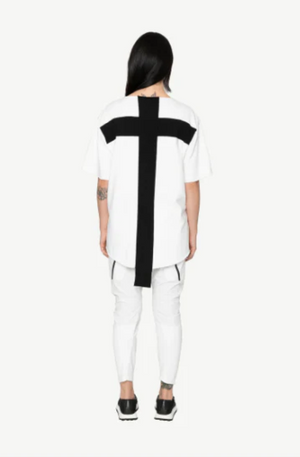 BONE & ARROW ORIS TOP - WHITE + BLACK TRIM - 7016
