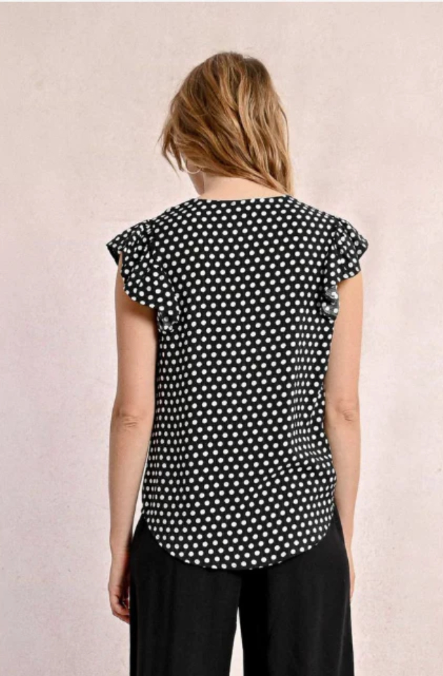 MOLLY BRACKEN LADIES SHIRT - BLACK - T1987D-BLA