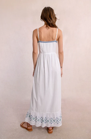 MOLLY BRACKEN LADIES WOVEN DRESS - WHITE - Z593DE-WHI