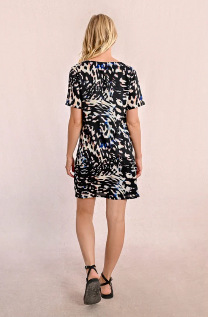 MOLLY BRACKEN LADIES WOVEN DRESS - BLACK MONICA - T2029DP-BLA