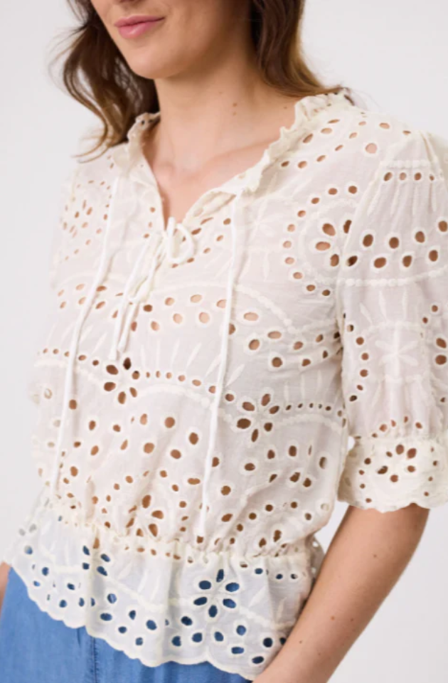 LEMON TREE DESIGN MILANA LACE TOP - CREAM - 249LTDSS25