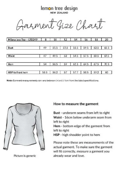 LEMON TREE DESIGN MILANA LACE TOP - CREAM - 249LTDSS25