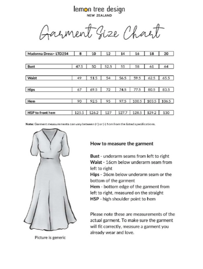 LEMON TREE DESIGN MADONNA DRESS - COBALT PRINT - 254LTDSS25