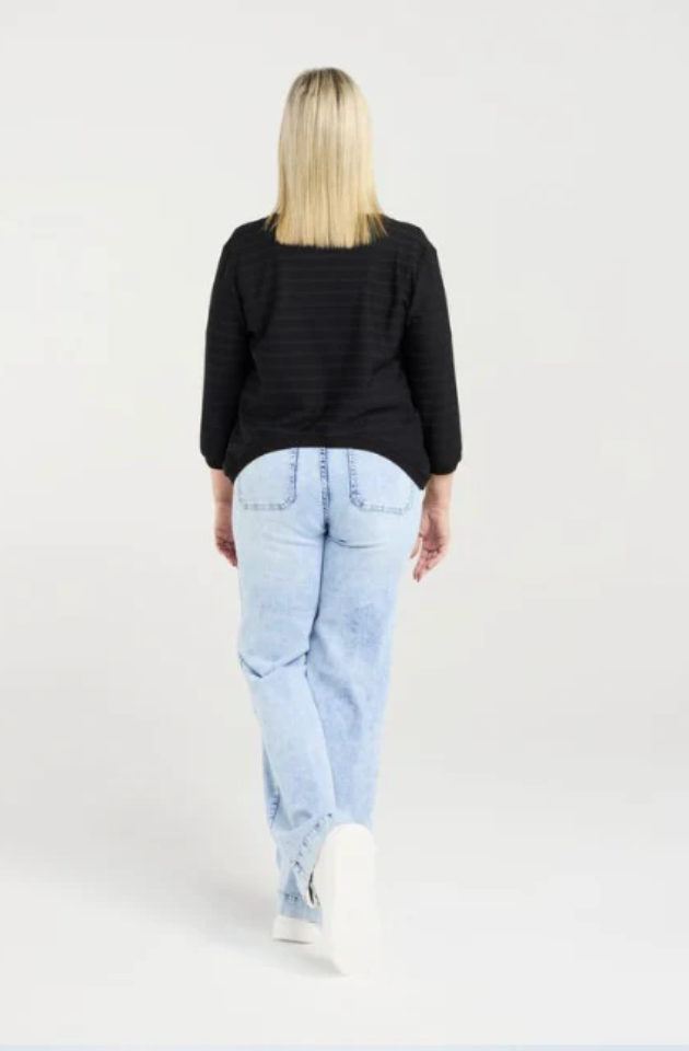 ZAFINA QUINN CARDI - BLACK - Z3079B