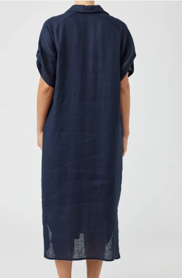 EB & IVE STUDIO SHIRT DRESS - NAVY - 2495221