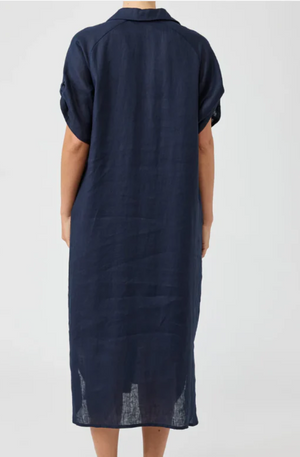 EB & IVE STUDIO SHIRT DRESS - NAVY - 2495221