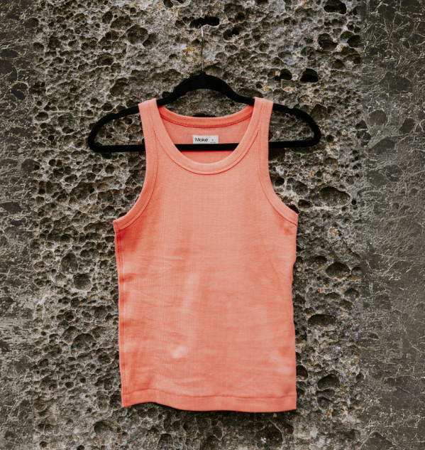 MOKE NZ EDE RIB TANK - SUNSET CORAL - EDESUNC