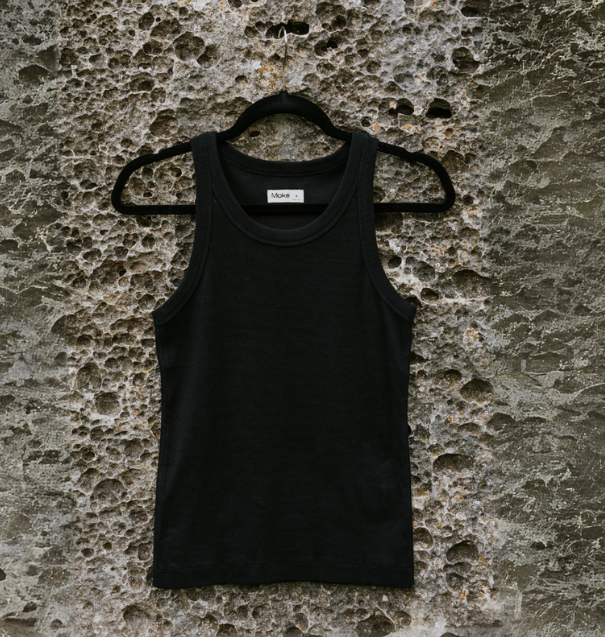 MOKE NZ EDE RIB TANK - BLACK - EDEBLK