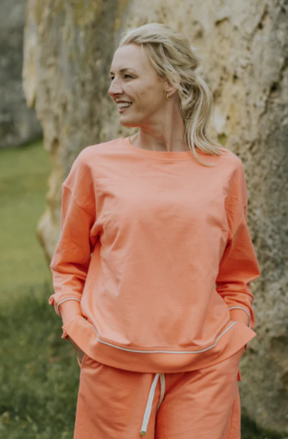 MOKE NZ SUZY SWEATER - SUNSET CORAL - SUZYSUNC