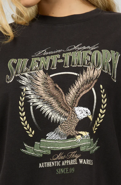 SILENT THEORY AIRBORNE TEE - WASHED BLACK - 6066018.WBLK