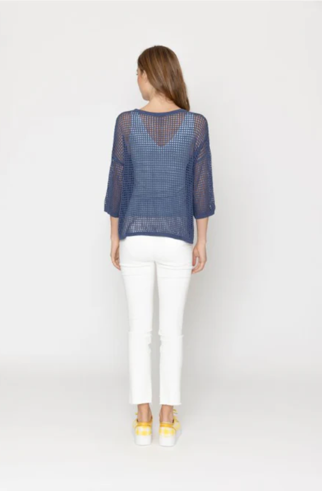 TWO BY TWO REBE TOP - NAVY - X31