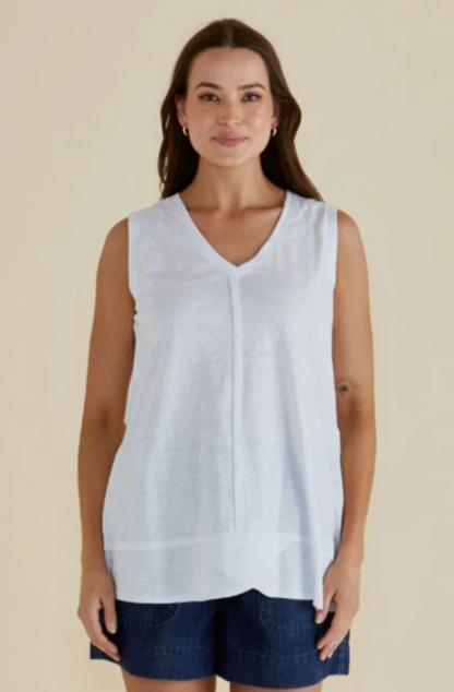 BETTY BASICS MARIAH TANK - WHITE - BB1093-WHI