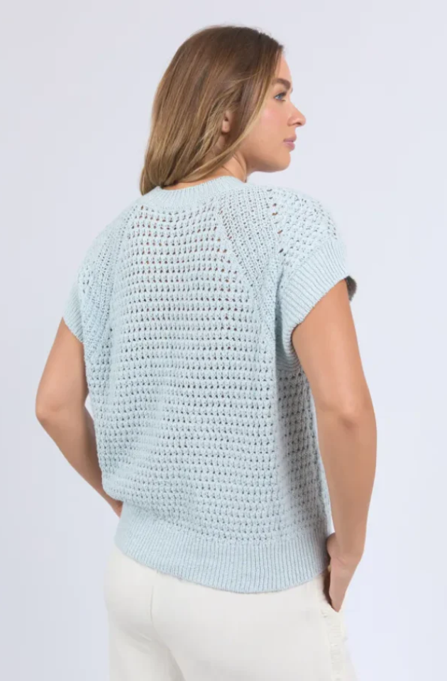 FOXWOOD ISLA KNIT VEST - LIGHT BLUE