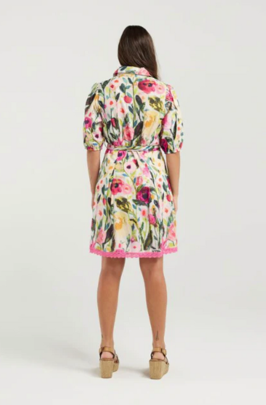 NMBR ROSE MARINA DRESS - PRIME ROSE - NR0026-2