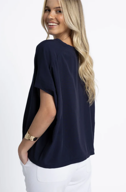 HUMIDITY LIFESTYLE LUSH TOP - NAVY